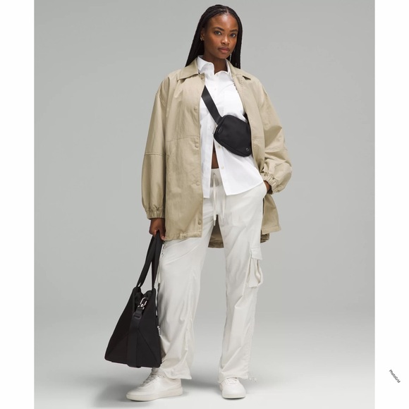 Lululemon Lightweight Oversized-Fit Coaches Jacket Compass Khaki Size XS LW4CDZS - Picture 3 of 15